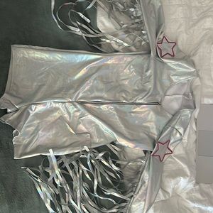 barbie spacesuit halloween costume from spirit halloween. comes with chaps